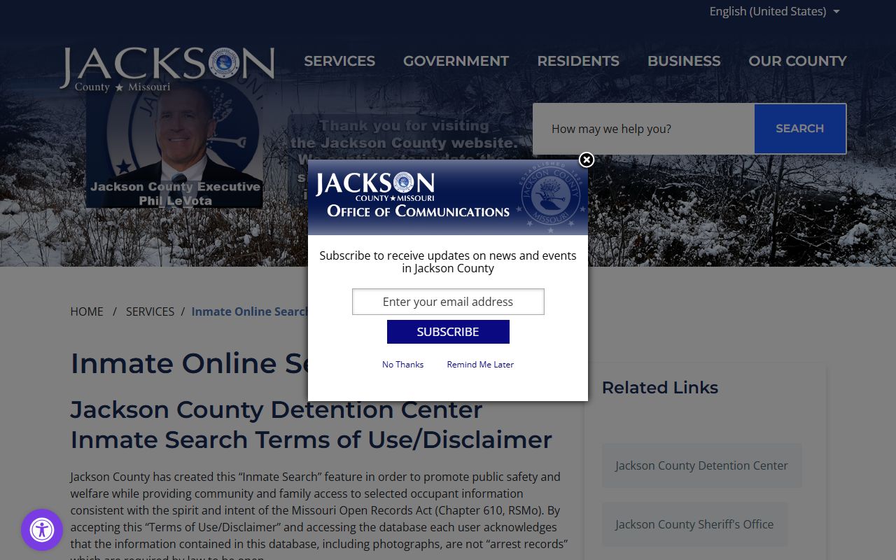 Kansas City recent arrests Jackson County inmate search portal