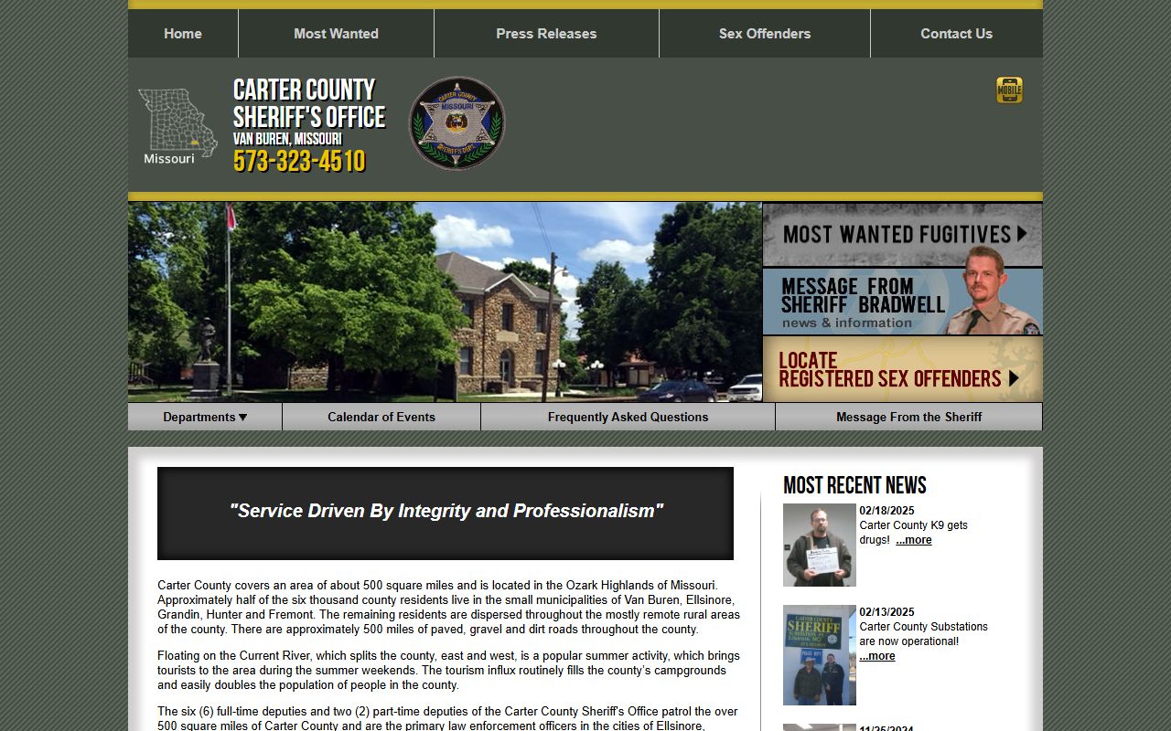 Carter County recent arrests sheriff website