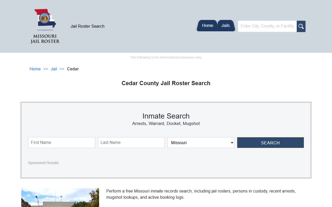 Cedar County recent arrests roster search
