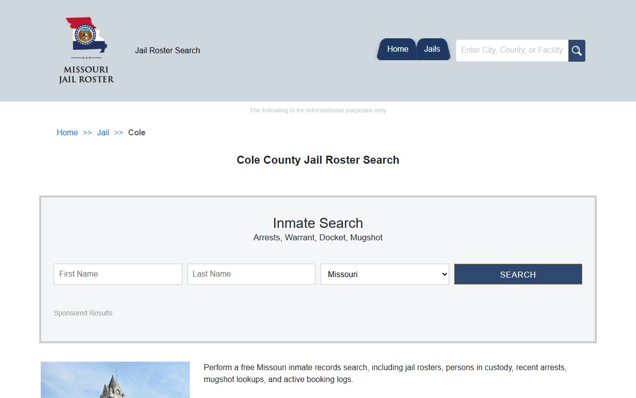 Cole County recent arrests jail roster search