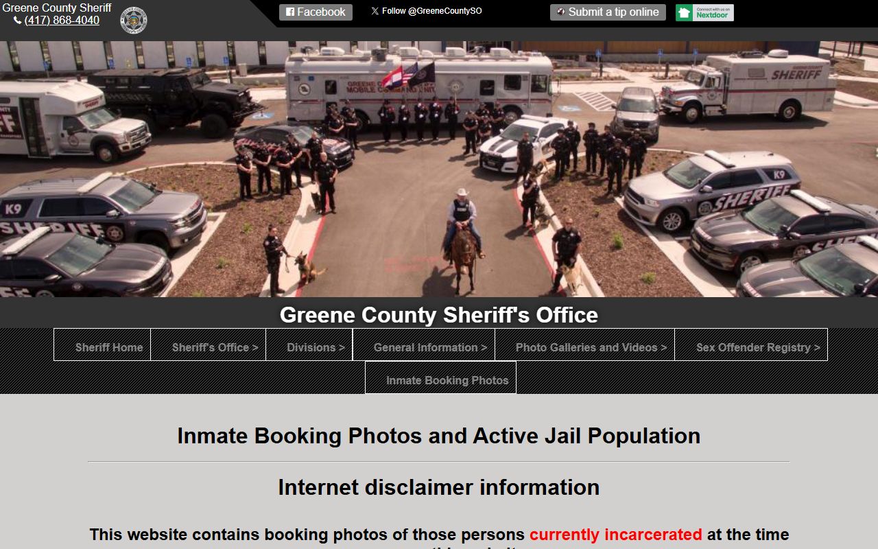 Greene County Missouri recent arrests JailTracker search