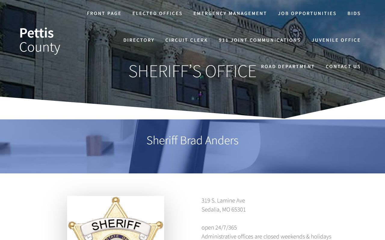 Pettis County recent arrests sheriff office website
