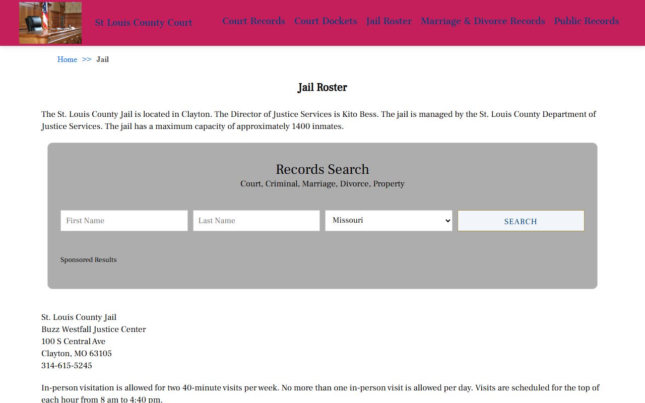 St. Louis County recent arrests jail roster