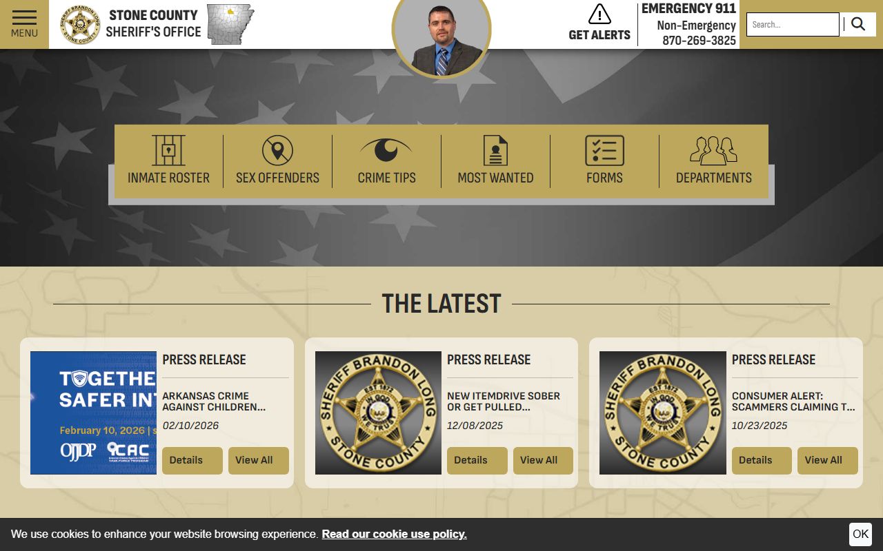 Stone County Missouri recent arrests sheriff website